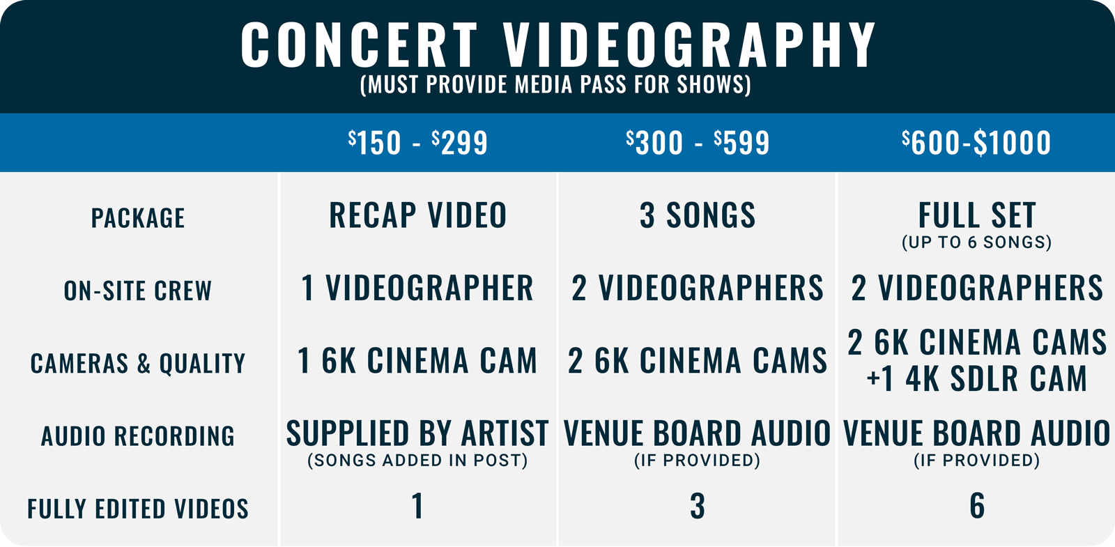concert video services